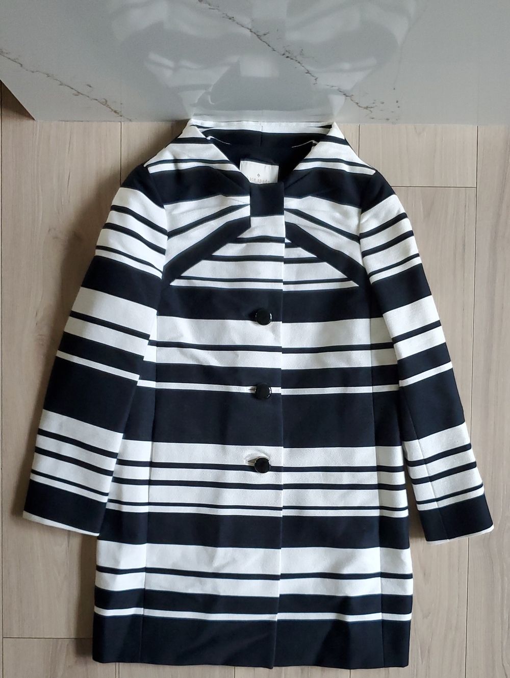 Kate Spade Cape Stripe Etta Coat‎